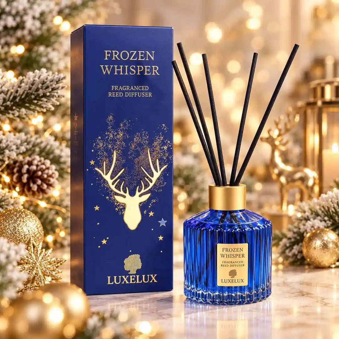 Świąteczny dyfuzor zapachowy LUXELUX Frozen Whisper z opakowaniem