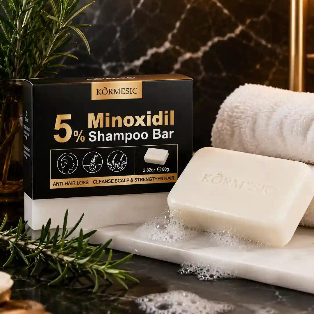 Szampon w kostce z 5% minoksydylem Kormesic – przeciw wypadaniu włosów, 80 g
