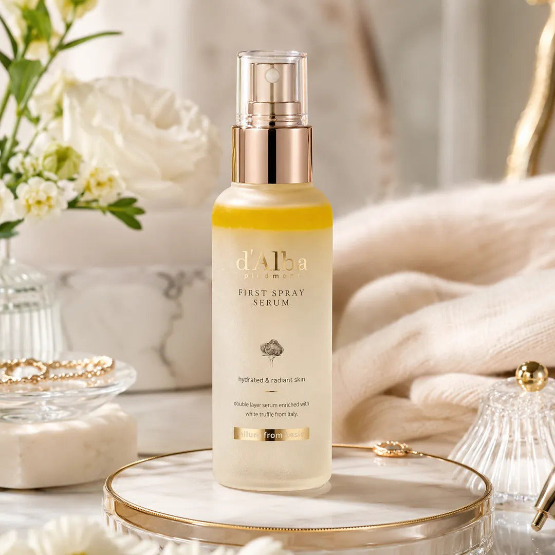 Serum do twarzy w mgiełce rozświetlająco-nawilżające d'Alba White Truffle First Spray Serum – 50 ml