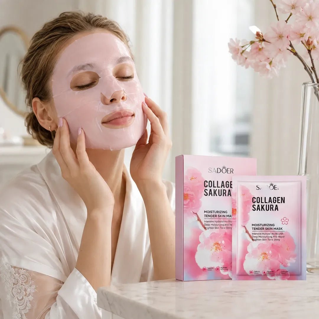 Maska w płachcie SADOER Collagen Sakura – 25 g