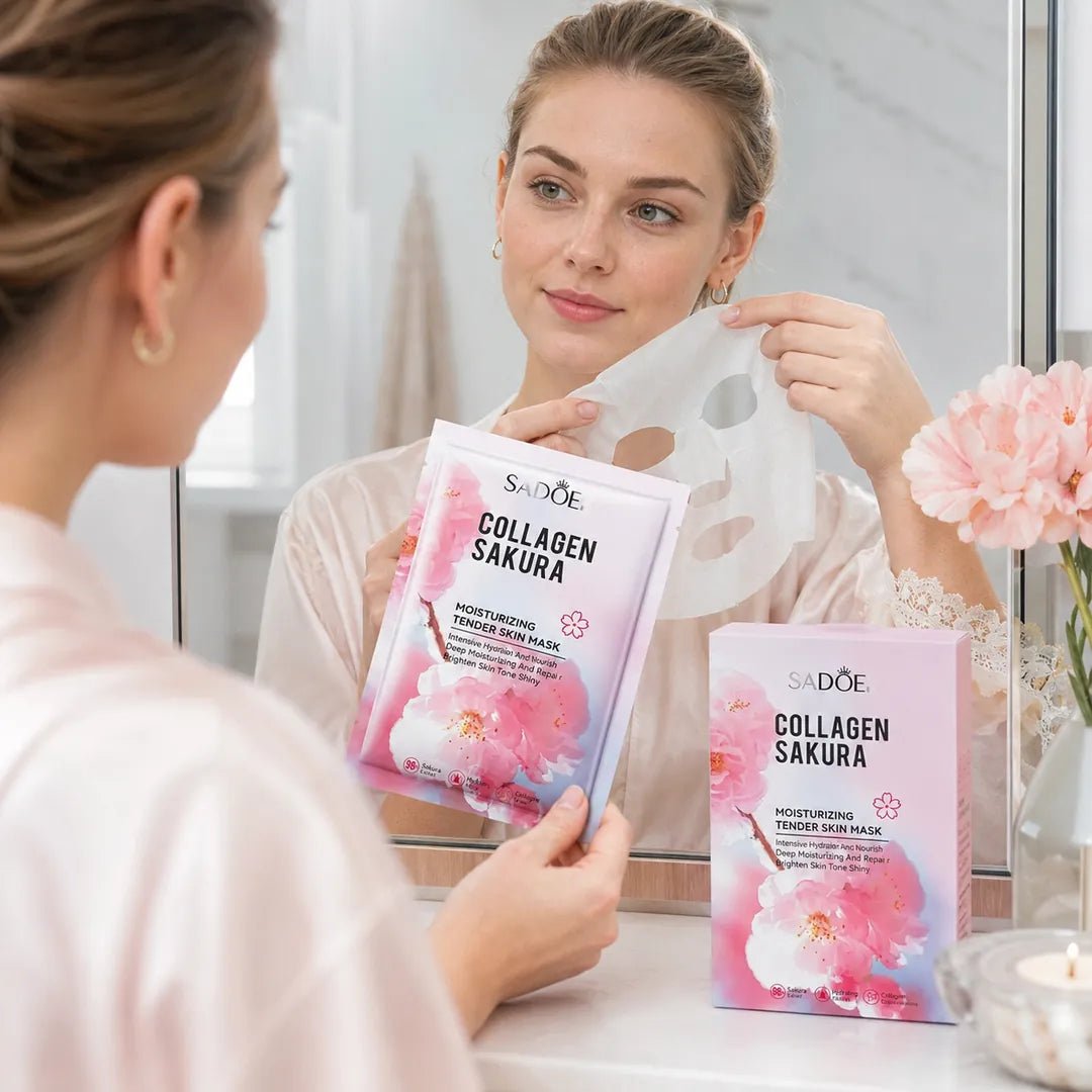 Maska w płachcie SADOER Collagen Sakura – 25 g