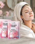 Maska w płachcie SADOER Collagen Sakura – 25 g