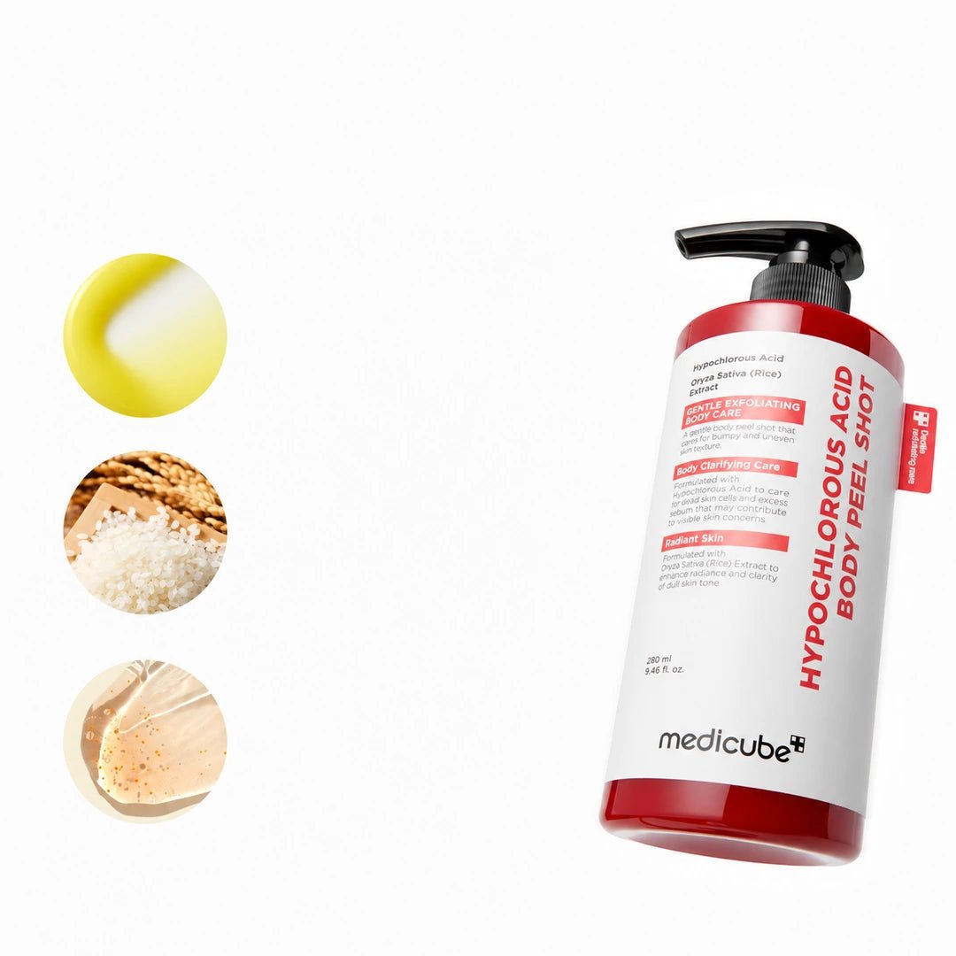 Medicube Body Peel Shot – serum złuszczające do ciała z kwasem podchlorawym, 280 ml - Peelingi do ciała