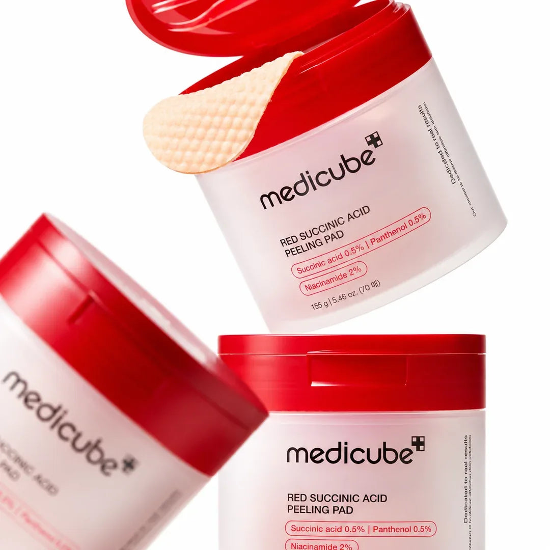 Medicube Red Succinic Acid Peeling Pad – exfoliačné tampóny na tvár – 70 ks / 155 g