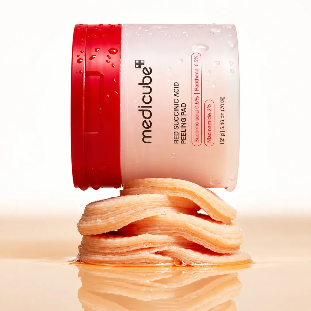Medicube Red Succinic Acid Peeling Pad – exfoliačné tampóny na tvár – 70 ks / 155 g