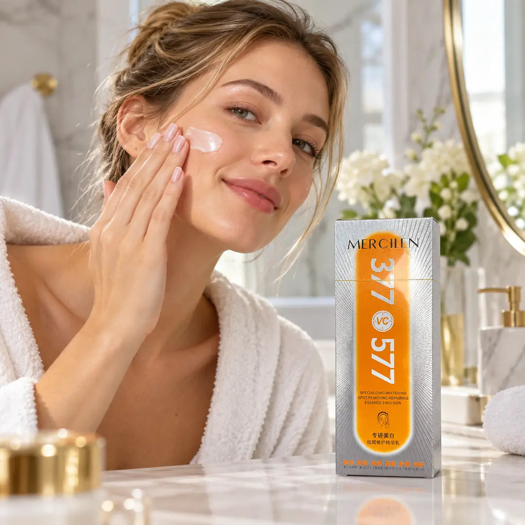 MERCILEN 377 VC 577 Essence Emulsion 120 g – aplikacja emulsji do twarzy