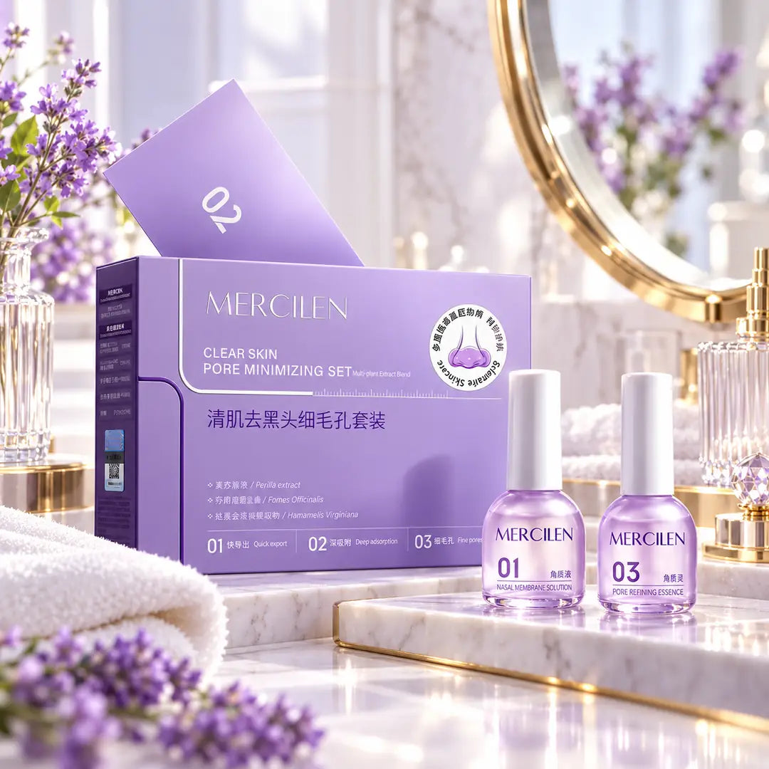 Mercilen Clear Skin – zestaw do pielęgnacji porów w 3 etapach - Zestawy do pielęgnacji twarzy