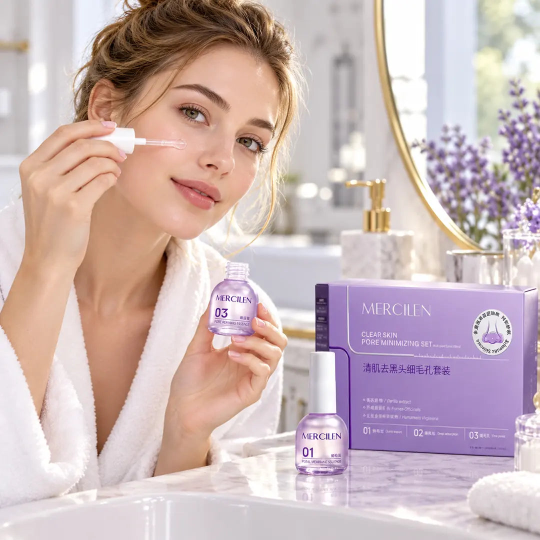 Mercilen Clear Skin – zestaw do pielęgnacji porów w 3 etapach - Zestawy do pielęgnacji twarzy