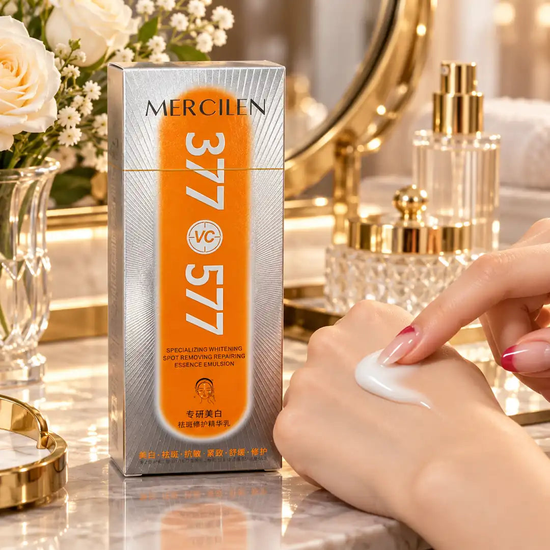 Emulsja do twarzy Mercilen 377 VC 577 – rozjaśniająca i naprawcza, 120 g