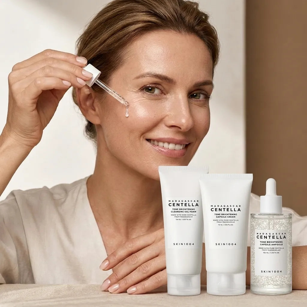 Набір для освітлення шкіри обличчя SKIN1004 Tone Brightening – гель, сироватка та крем