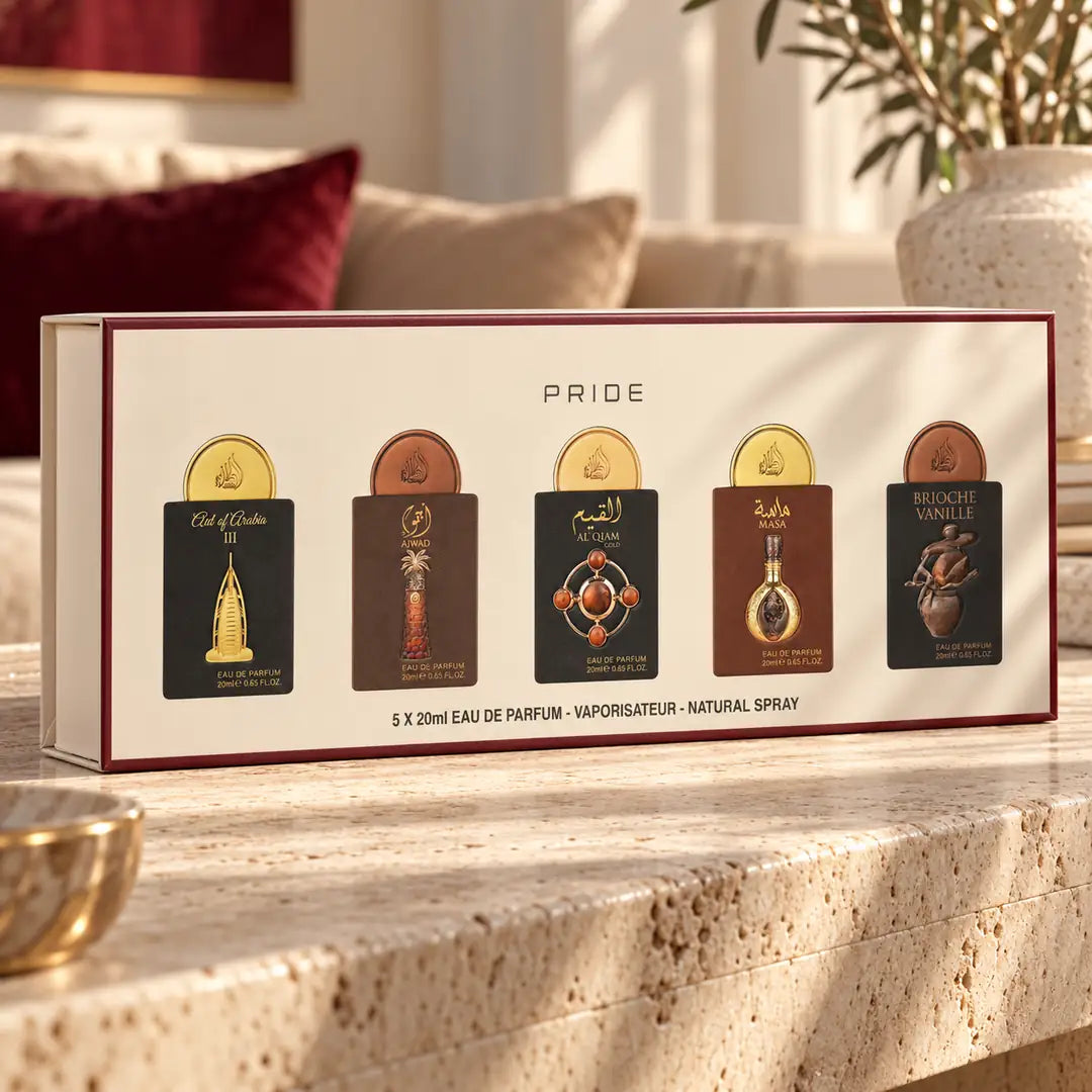 Pride No.4 zestaw perfum 5 × 20 ml – kolekcja na konsoli