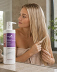 Szampon neutralizujący żółte tony włosów blond Karseell Maca Power Essence Purple Shampoo, 500 ml - Szampony do włosów