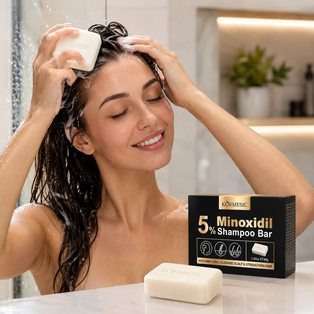 Szampon w kostce z 5% minoksydylem Kormesic – przeciw wypadaniu włosów, 80 g