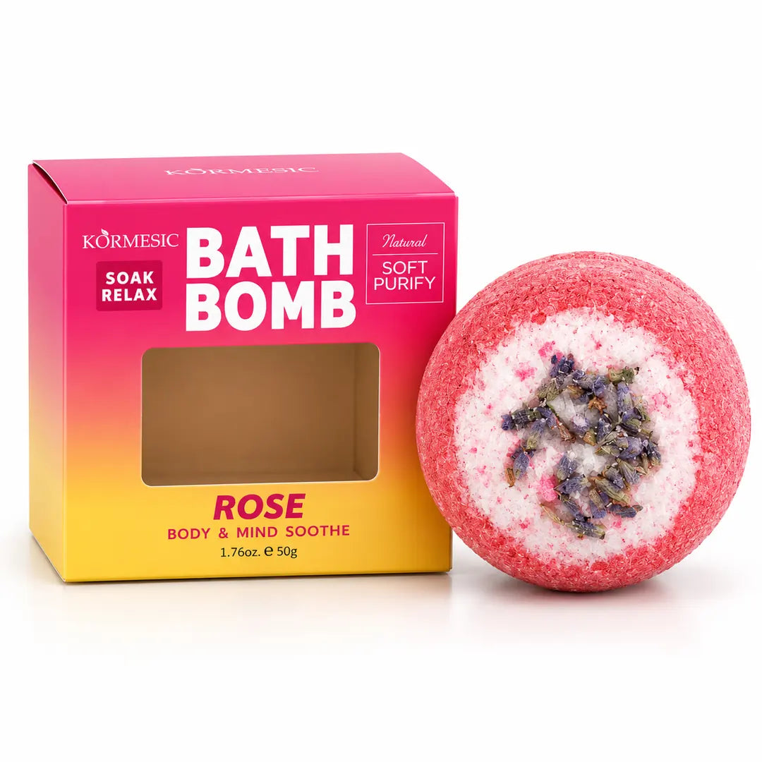 Kormesic-Badebomben – Avocado, Lavendel oder Rose, 50–80 g
