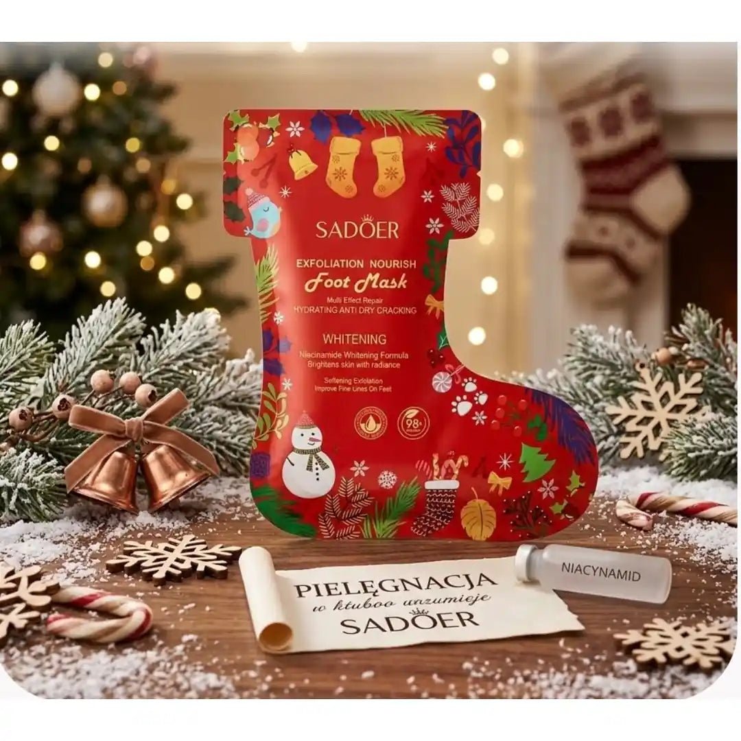 SADOER Świąteczna Maska do Stóp w Skarpetkach 35 g / 1 para - Maski do stóp