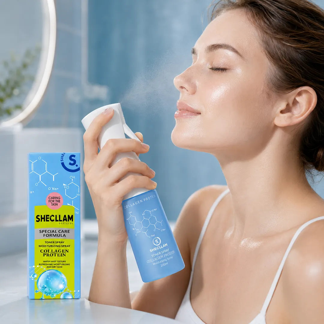 Mgiełka-tonik do twarzy z kolagenem Shecllam Collagen Protein, 200 ml