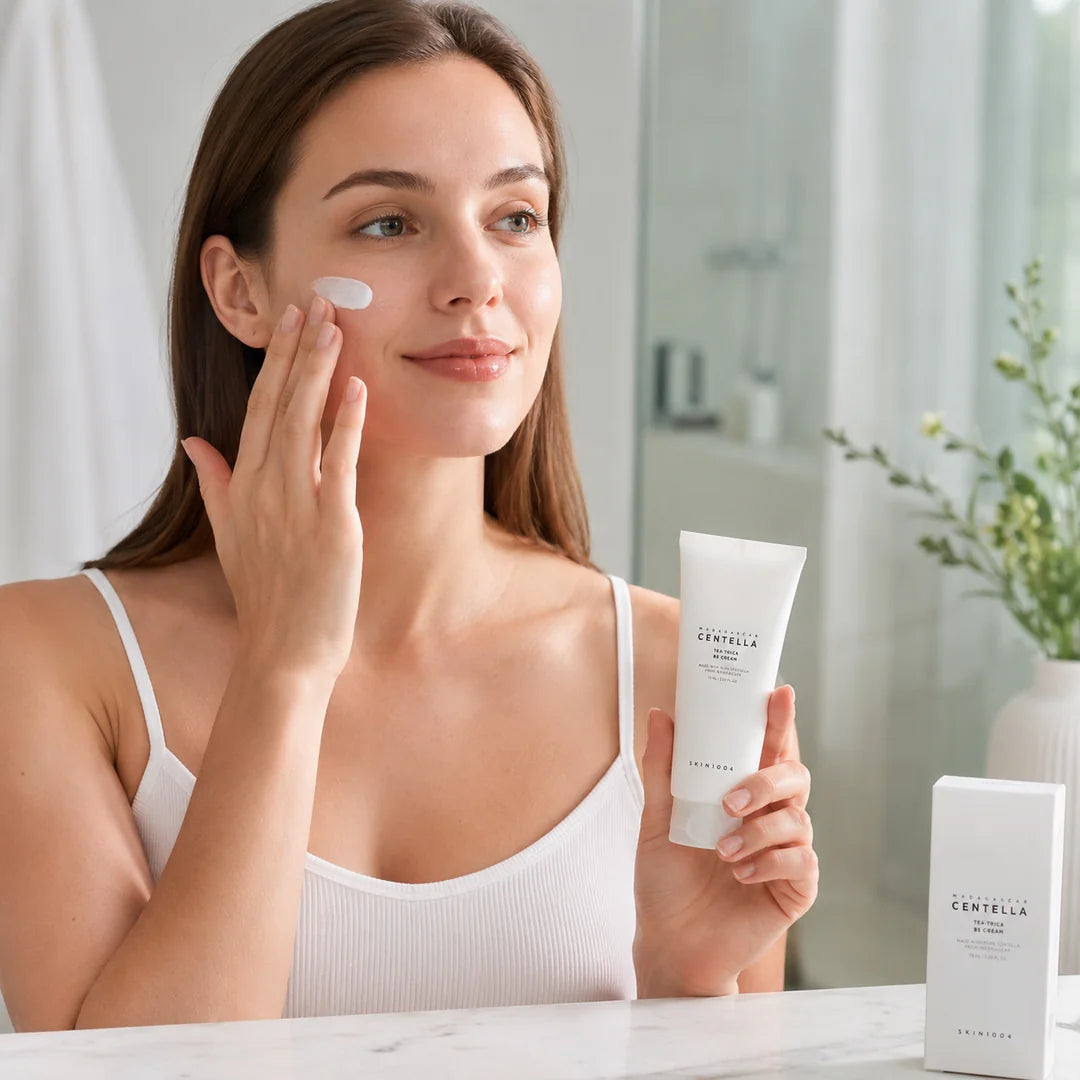 Krem ochronno-kojący do twarzy z 5% pantenolem SKIN1004 Madagascar Centella Tea-Trica B5, 75 ml