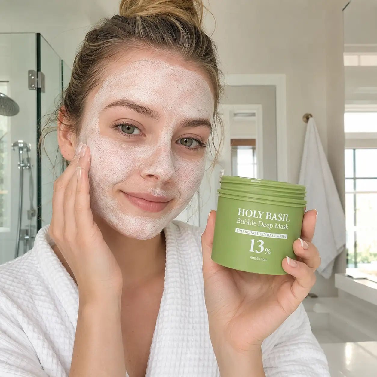 Maska bąbelkująca do twarzy Holy Basil Bubble Deep Mask 13% — 90 g