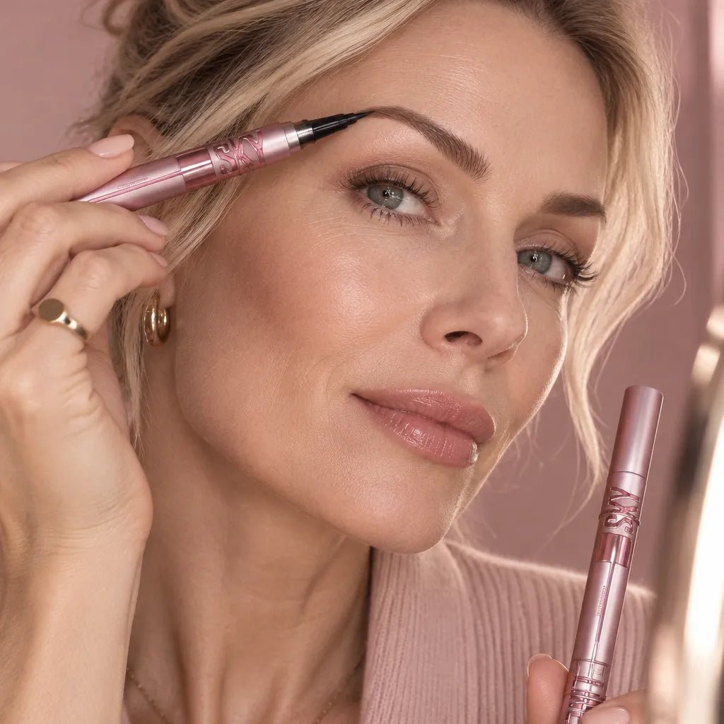 Eyeliner i pisak do brwi 2w1 Sky Line – precyzyjny makijaż oczu i brwi - Eyelinery do oczu