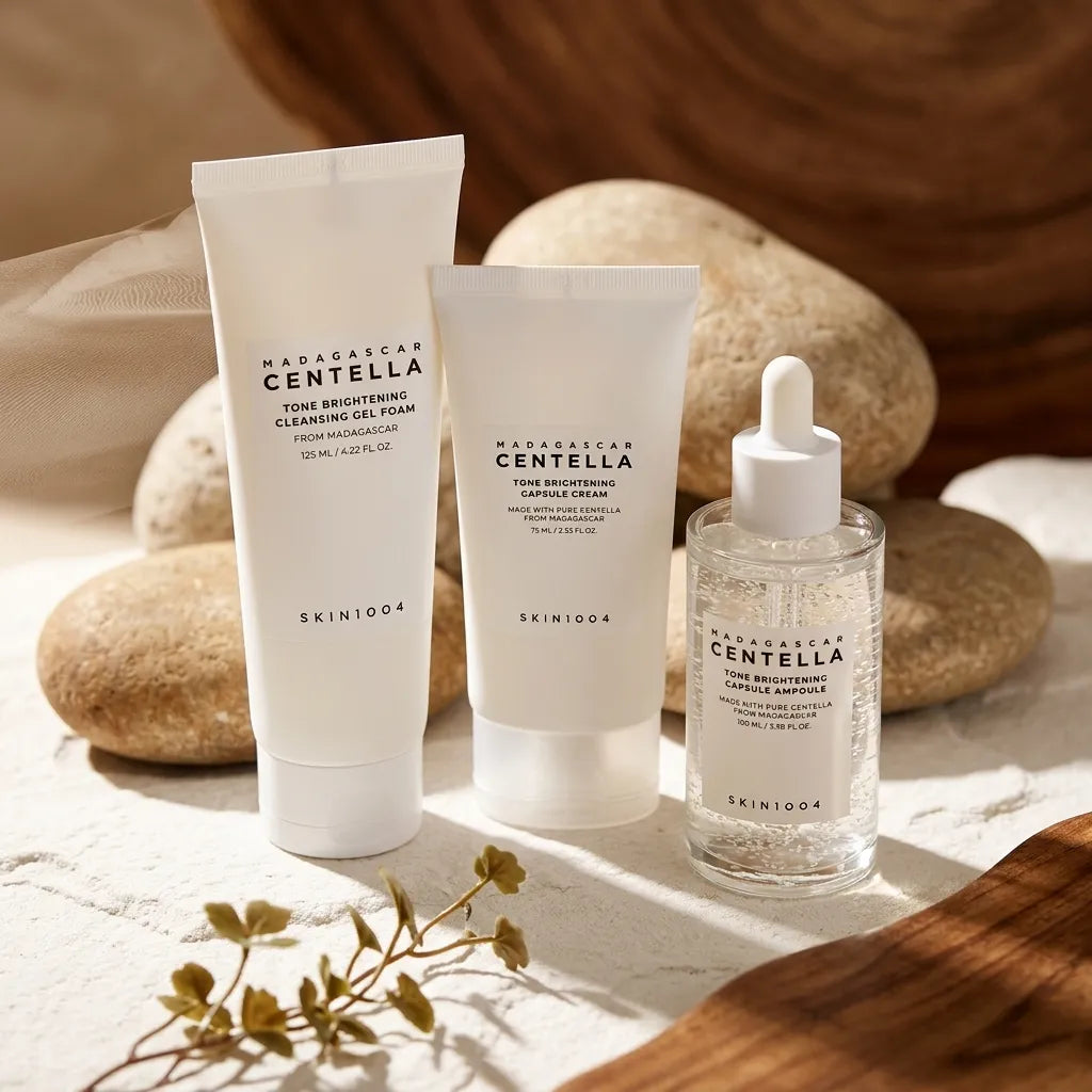 Набір для освітлення шкіри обличчя SKIN1004 Tone Brightening – гель, сироватка та крем