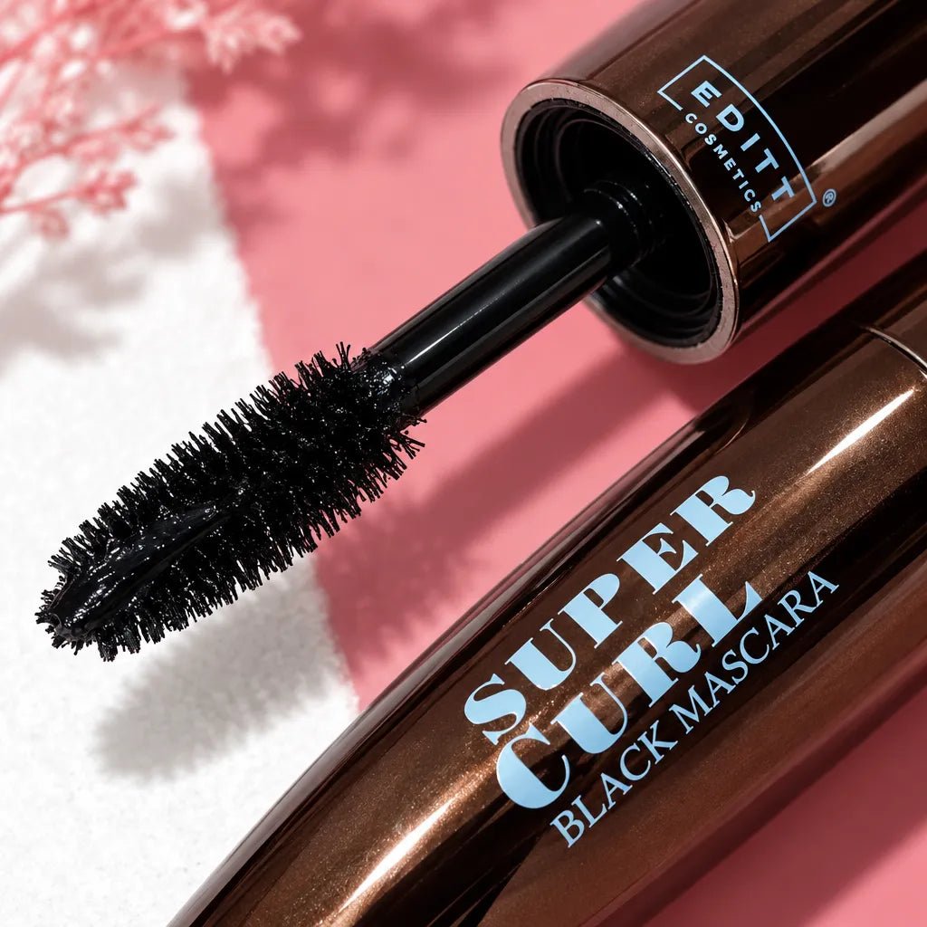 Tusz do rzęs Editt Super Curl Black – podkręcenie, wydłużenie i objętość - Tusze do rzęs