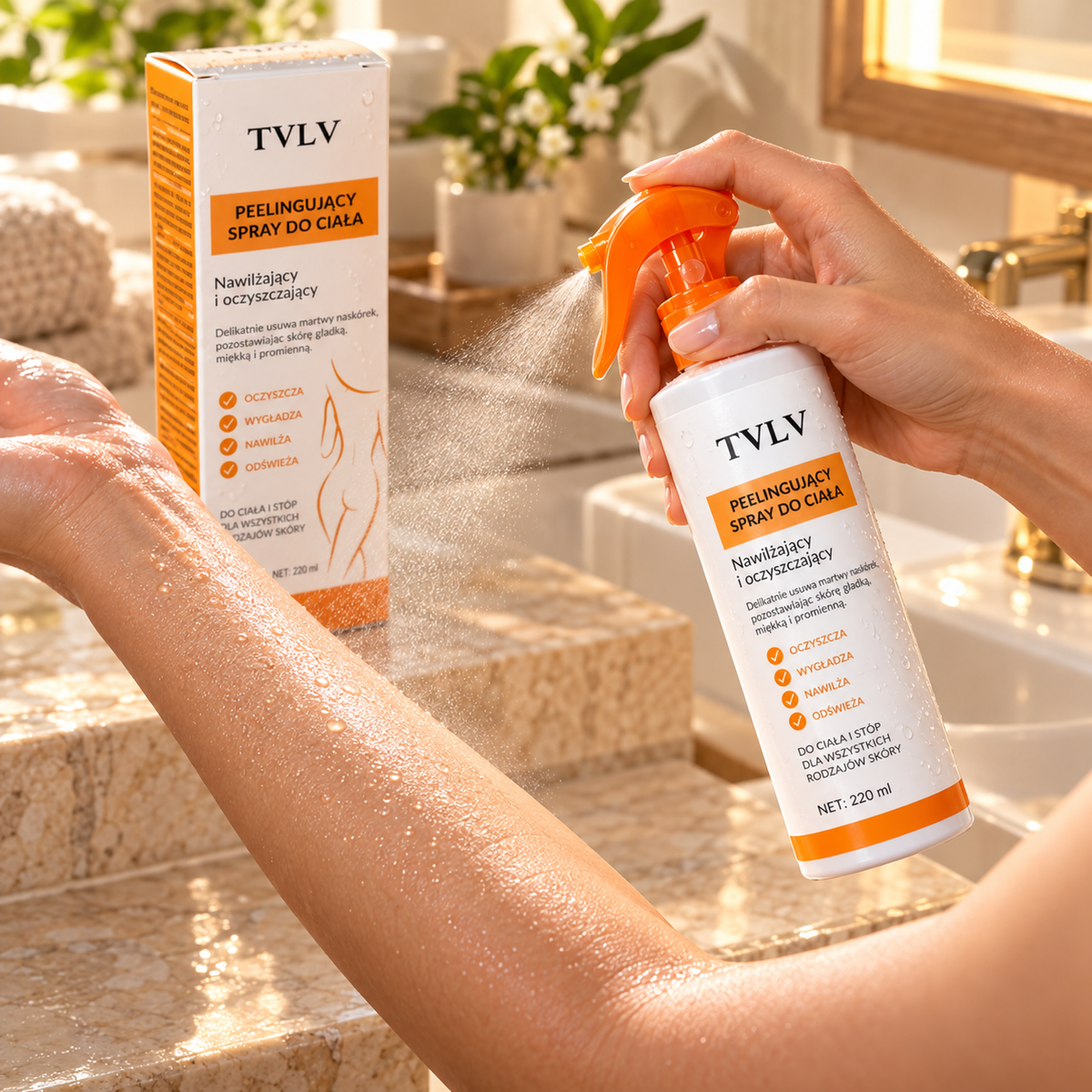 TVLV – peelingujący spray do ciała i stóp, wygładzenie, 220 ml – dodatkowe zdjęcie produktu 1