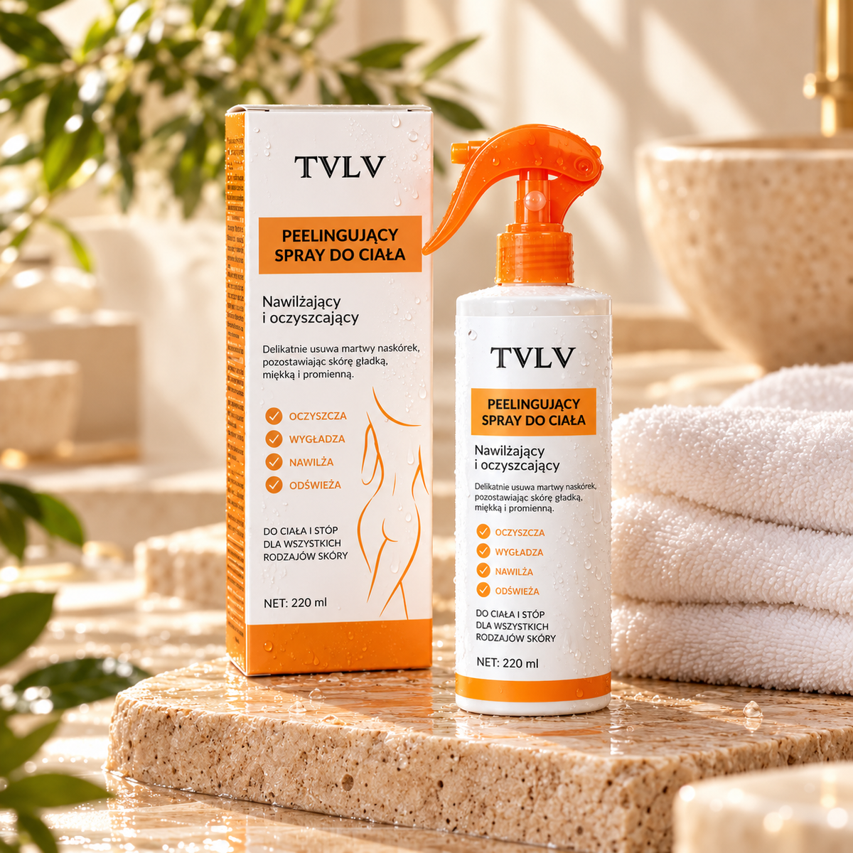 TVLV – peelingujący spray do ciała i stóp, wygładzenie, 220 ml – dodatkowe zdjęcie produktu 2