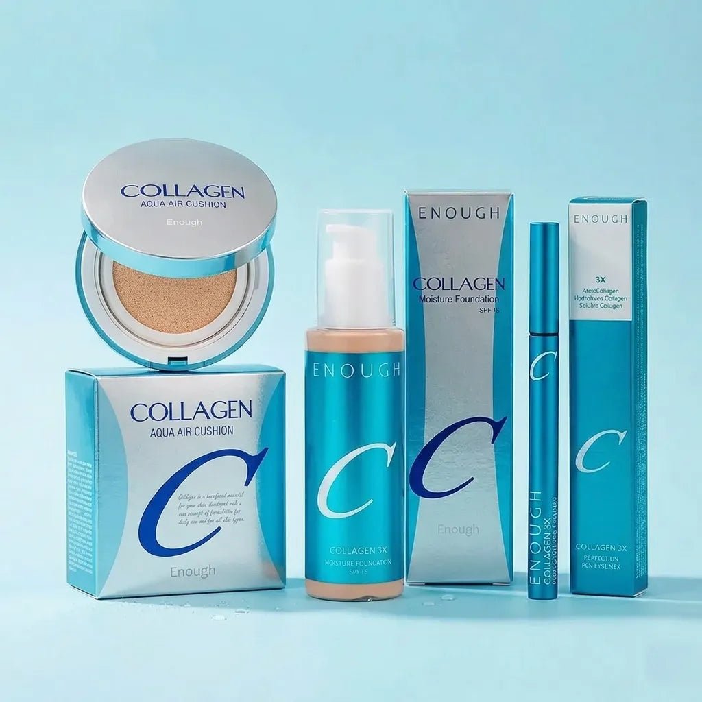 ENOUGH Collagen 3X Set: Foundation, Powder, Eyeliner