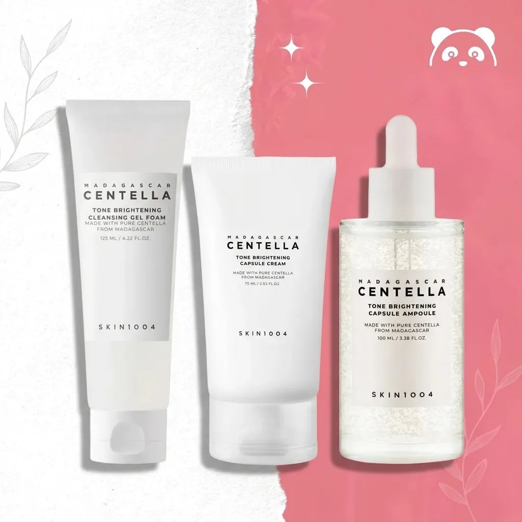 Набір для освітлення шкіри обличчя SKIN1004 Tone Brightening – гель, сироватка та крем