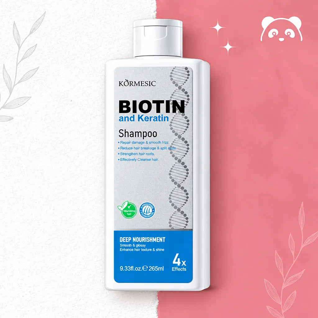 Szampon do włosów Kormesic Biotin &amp; Keratin – odbudowa, wygładzenie i blask 265 ml