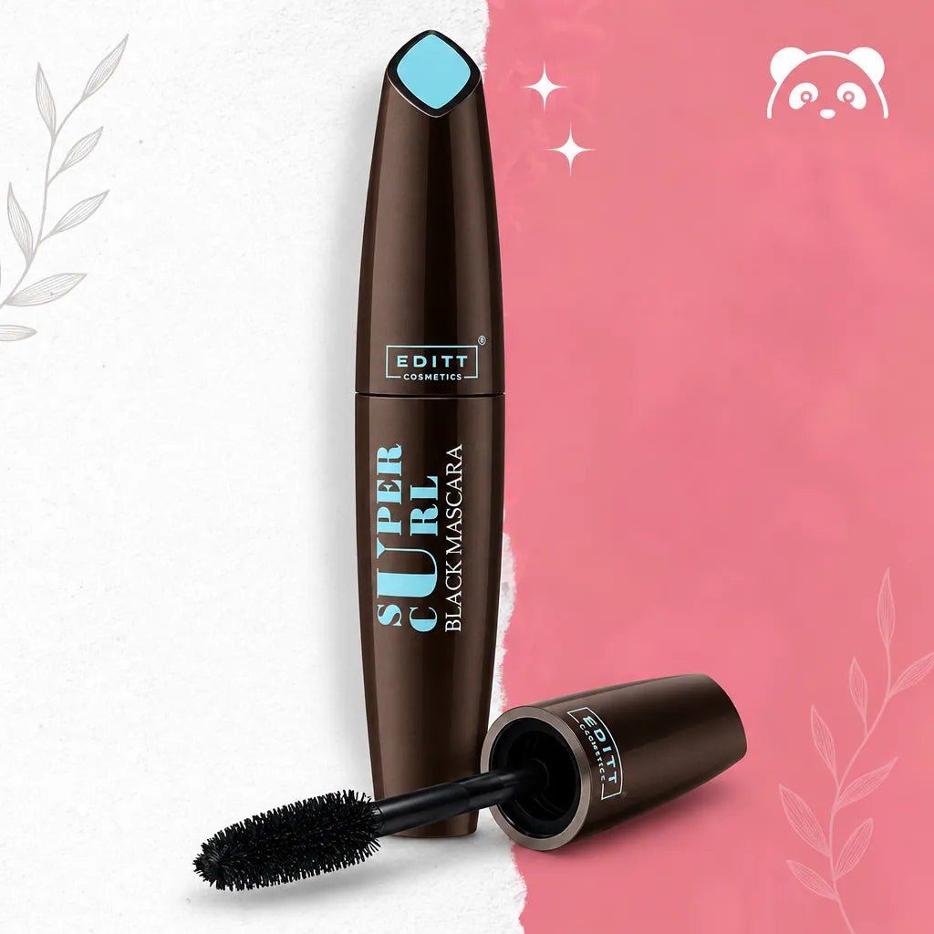Tusz do rzęs Editt Super Curl Black – podkręcenie, wydłużenie i objętość - Tusze do rzęs